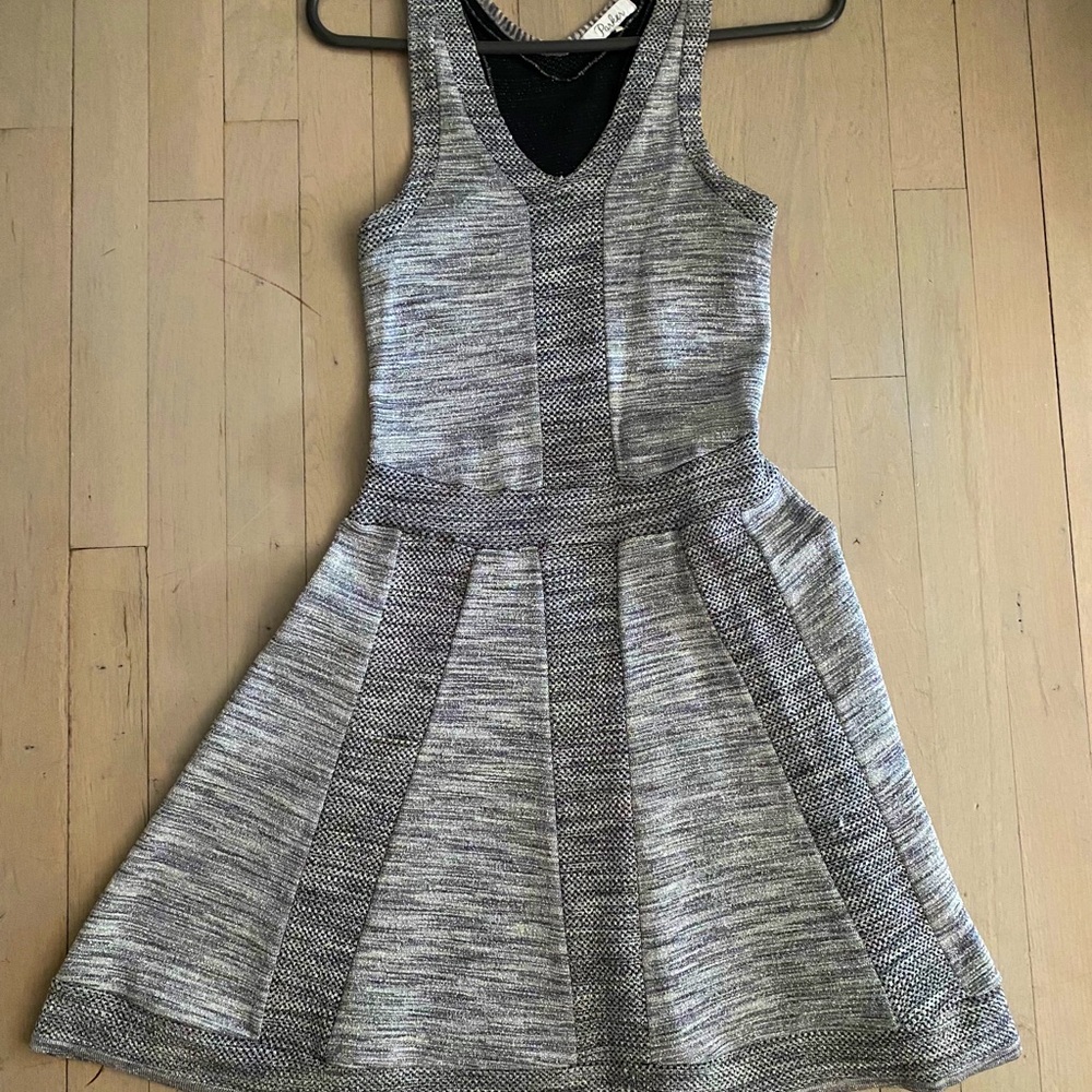 Parker silver/grey sparkle dress